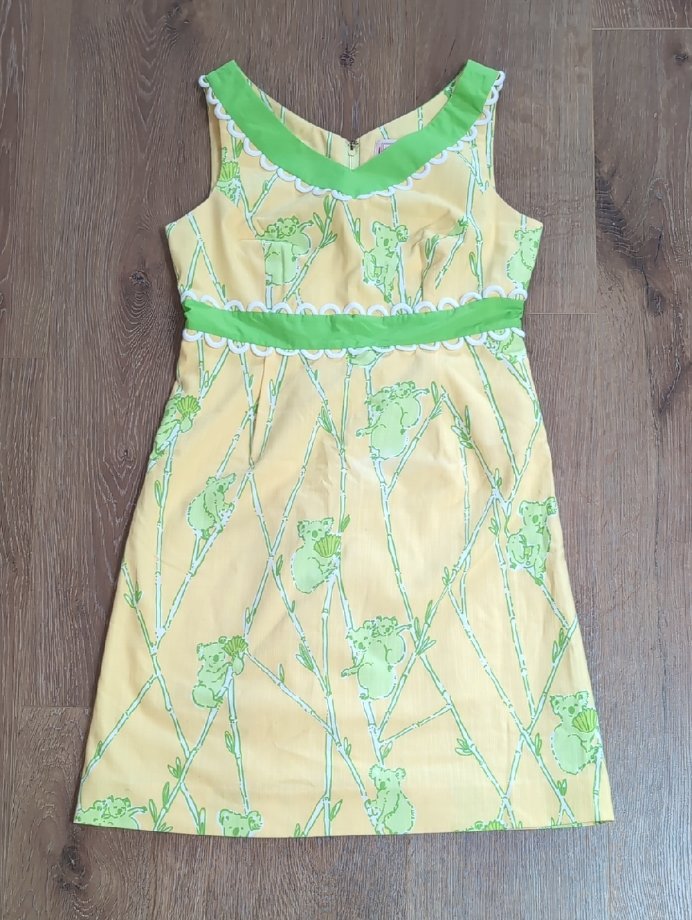 Lilly Pulitzer Originals Del Mar Dress Koala Bear on Bamboo
